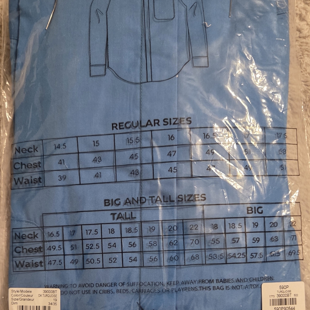 💘■Limited Time■🆕️Stacy Adams Men's Blue Performance Tech Shirt With Tie 👔 - Picture 2 of 7